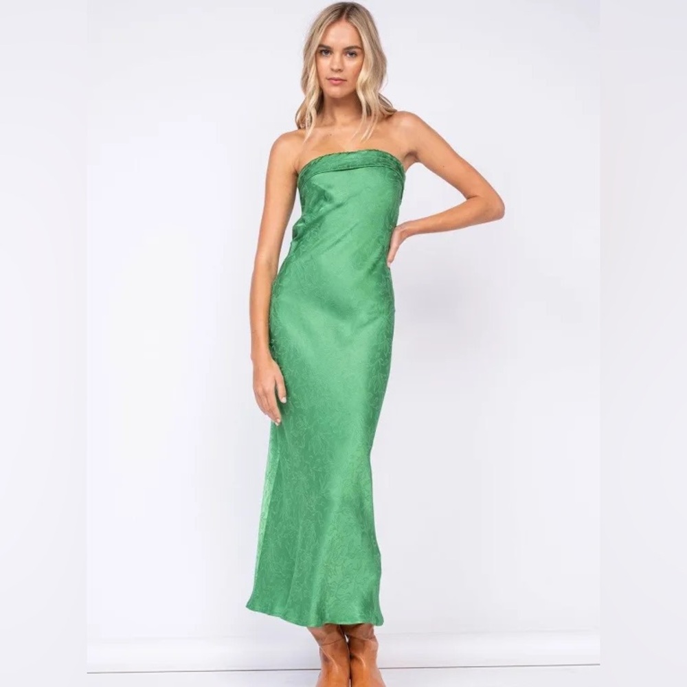 Sky to Moon Floral Satin Maxi/midi dress